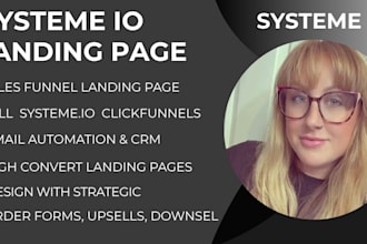 setup full systeme io sales funnel landing page for online course webinar vidieo