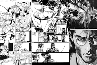 illustrate graphic novel book storyboard anime manga nsfw character design