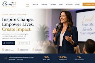 design wix life coach website keynote speaker website public speaker website