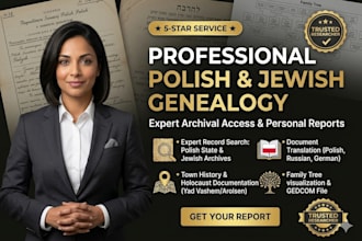 conduct professional polish and jewish genealogy research