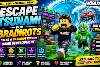 create escape tsunami for brainrots, steal a brainrot roblox game development