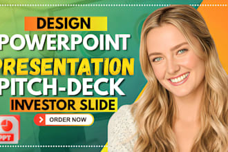 design your powerpoint presentation or pitch deck slides