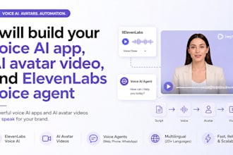 build voice ai app, ai avatar video, and elevenlabs voice agent, ai video app