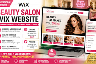 build wix website for beauty salons with online booking and pricing