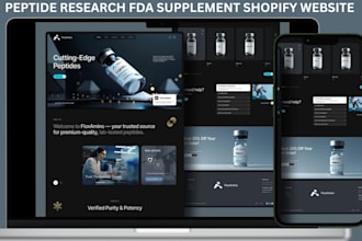 design peptide website fda complaint research  website peptide shopify store