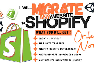 migrate wix to shopify, woocommerce and prestashop website to shopify website