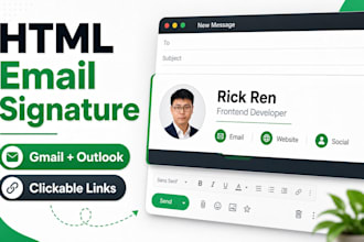 create a clickable HTML email signature