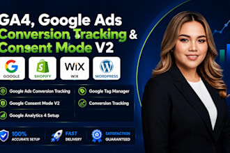 setup ga4, google ads conversion tracking and consent mode v2 ecommerce stores