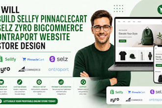 build sellfy pinnaclecart selz zyro bigcommerce ontraport website store design