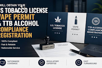 obtain your US tobacco license, vape permit, and ttb alcohol compliance