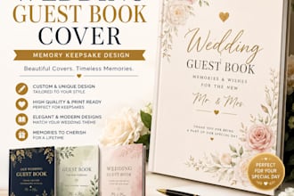 design wedding guest book cover memory keepsake design