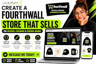 setup a professional fourth wall store design fourthwall website for youtubers