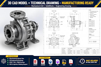 design 3d cad mechanical and industrial products for manufacturing
