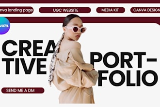 canva website design, ugc website, portfolio wesbite, content creator  website