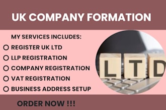 do UK ltd company formation, company registration, vat registration UK setup