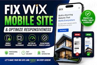 fix wix mobile site and optimize responsiveness