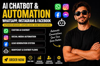 setup ai chatbot social media automations whatsapp ai chatbot instagram facebook