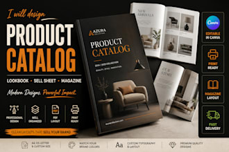 design product catalog sell sheet lookbook catalogue magazine and PDF layout