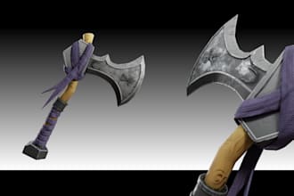make 3d weapon props stylized