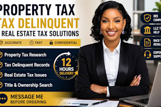 handle property tax, tax delinquent and real estate tax solutions in 12 hours