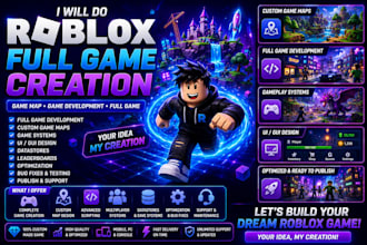do roblox full game creation, roblox map design and roblox game development