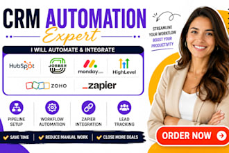 automate hubspot, jobber, monday, gohighlevel, zoho with zapier