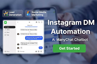 create instagram manychat chatbot dm automation for lead generation