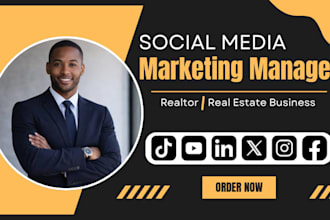 be your realtor real estate business monthly social media marketing manager
