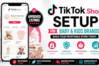 set up tiktok shop for baby or kids dropshipping with approved product listings