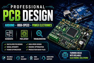 design and troubleshoot pcb, arduino pcb, high speed and power electronics board