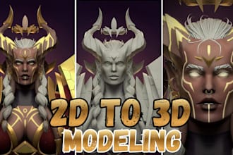 convert 2d to 3d model, image to 3d printable model stl file for 3d printing