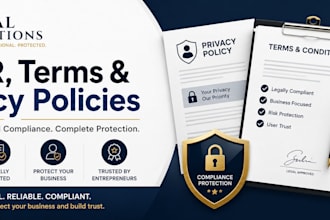 draft privacy policy nda and gdpr legal documents