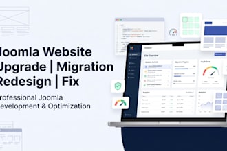 do advance joomla website upgrade, joomla migration, joomla redesign and fix