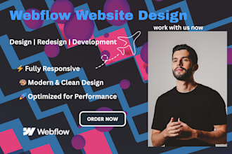 design, redesign, or develop webflow sites as webflow expert