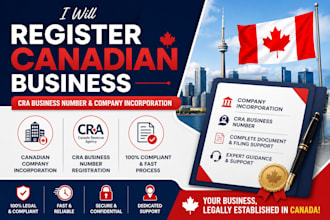 register your company in canada and handle cra business setup