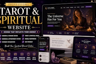 design tarot reading website spiritual coach website spiritual healer site tarot