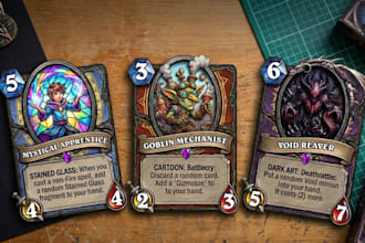 design custom board game, card game, game box, and card deck with box