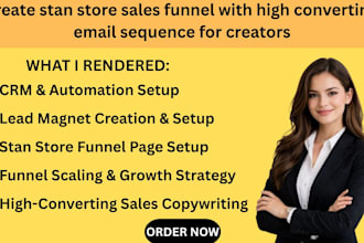 create stan store sales funnel store automation email sequence for creators