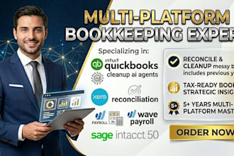 quickbooks cleanup ai agents xero reconciliation wave payroll sage intacct 50