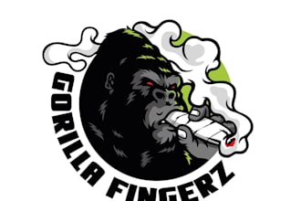 make mascot gorilla hookah logo