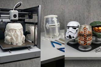 3d print and paint custom 3d cosplay mask, helmet, props armor with shipping