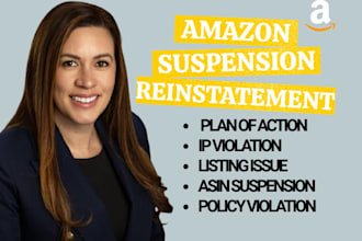 write amazon reinstatement appeal letter poa for section 3 suspension asin