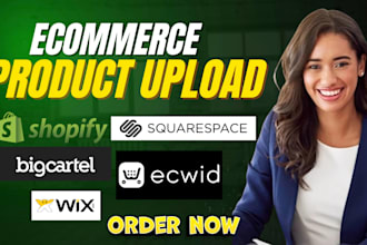 add product upload to wix bigcartel ecwid squarespace shopify dropshippingstore