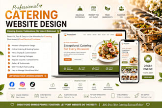 design food catering website, catering website, catering online ordering website