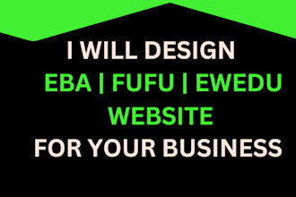 design amala and ewedu website for your fufu business