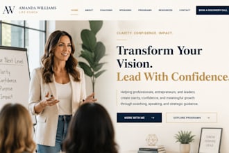 design squarespace life coach website consultant speaker coach trainer website