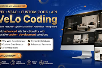 do custom wix velo code, wix studio development and wix website fixes