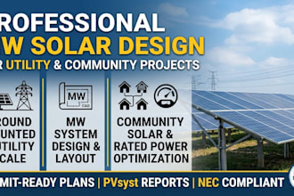 design mw design ground mounted utility scales and community solar
