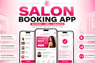 build salon booking app, barber app hair salon booking app, appointment app