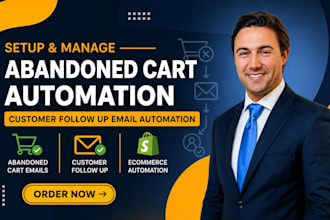 create abandoned cart automation, follow up emails, ecommerce sales recovery